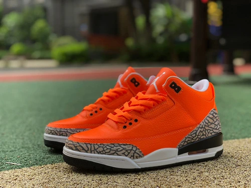 Air Jordan 3 Retro Orange Peel Cracked Leather