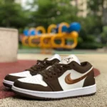 Air Jordan 1 Low SE Brown Canvas White Brown Sneakers DV0426-301