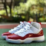Air Jordan 11 WMNS Cherry White Red Basketball Shoes 378038-116