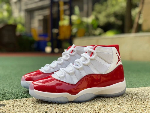 Air Jordan 11 Cherry White Red Basketball Shoes CT8012-116
