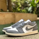 Air Jordan 1 Low Vintage Grey Retro Low-Top Basketball Sneaker 553558-053