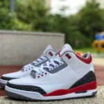Air Jordan 3 Fire Red White Red Cracked Leather DN3707-160