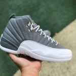 Air Jordan 12 Retro Stealth Grey White Sneakers CT8013-015