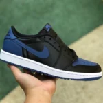 Air Jordan 1 Low Black Blue Retro Low-Top Basketball Sneaker CZ0790-041