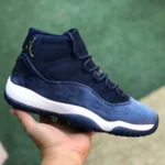 Air Jordan 11 WMNS Midnight Navy Navy Velvet Basketball Shoes AR0715-441