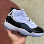 Air Jordan 11 Concord GS Black White Basketball Shoes 378038-378037-100