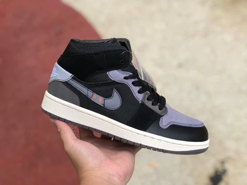 Air Jordan 1 Mid Inside Out Black Grey Sneakers DM9652-001
