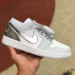Air Jordan 1 Low Grey Silver Tear-Away Low-Top Sneaker DX6070-101