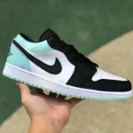 Air Jordan 1 Low Supernova Black White Green Sneakers DM1199-100