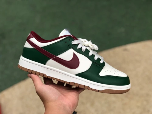 Nike Dunk Low Gorge Green White Green Red FB7160-161