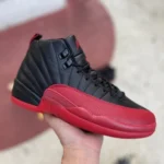 Air Jordan 12 Flu Game Black Red Sneakers 130690-002