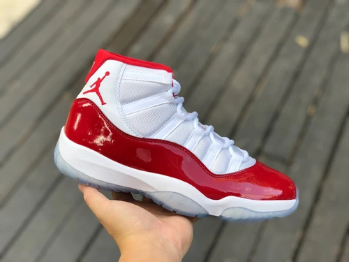 Air Jordan 11 Cherry White Red Basketball Shoes CT8012-116