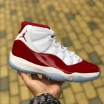 Air Jordan 11 Retro Cherry White Red Basketball Shoes CT8012-116