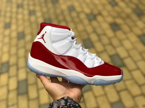 Air Jordan 11 Retro Cherry White Red Basketball Shoes CT8012-116