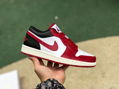 Air Jordan 1 Low Chicago White Red Black Sneakers DC0774-160