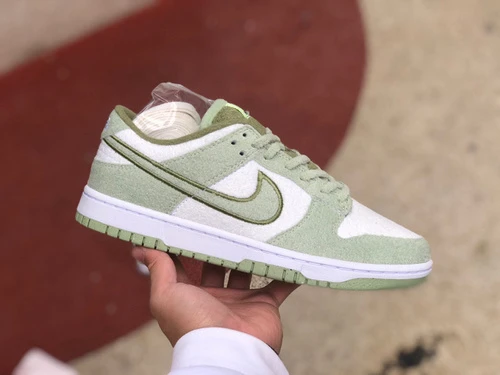 Nike Dunk Low Fleece White Green DQ7579-300