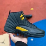 Air Jordan 12 Retro Black Taxi Black Gold Sneakers CT8013-071