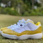 Air Jordan 11 Low WMNS Yellow Snakeskin Yellow Basketball Shoes AH7860-107