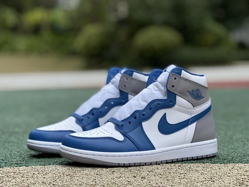 Air Jordan 1 High OG True Blue White Grey Blue Sneakers DZ5485-410