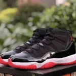 Air Jordan 11 Bred GS Black Red Basketball Shoes 378038-378037-061