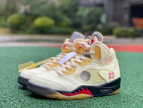Off-White x Air Jordan 5 Sail DH8565-100