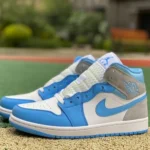 Air Jordan 1 Mid University Blue White Blue Grey Sneakers DX9276-100