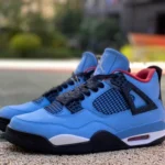 Air Jordan 4 x Travis Scott Cactus Jack Blue Suede 308497-406