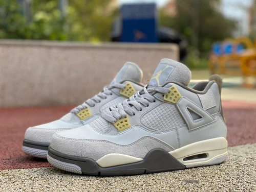 Air Jordan 4 SE Craft Olive Gray Rabbit Leather DV3742-DV2262-021