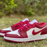 Air Jordan 1 Low White Red Sneakers 553560-607