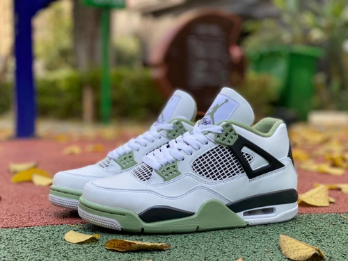 Air Jordan 4 Sage Green AJ4 Pure Version AQ9129-103