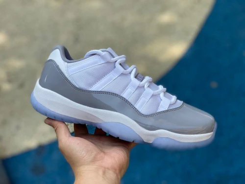 Air Jordan 11 Retro Low Cement Grey Grey White Basketball Shoes AV2187-140