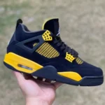 Air Jordan 4 Retro Thunder Black Yellow T1 Edition DH6927-017