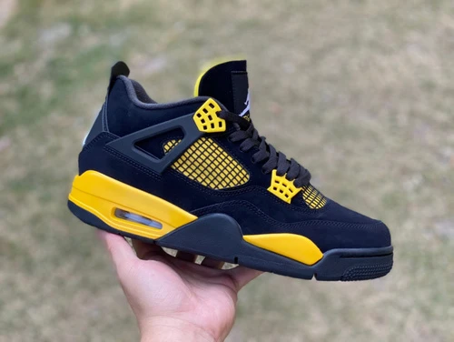 Air Jordan 4 Retro Thunder Black Yellow T1 Edition DH6927-017