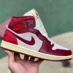 Air Jordan 1 WMNS Tiki Leaf White Red Sneakers DZ2820-600