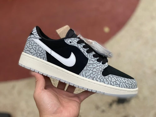Air Jordan 1 Low OG Black Cement Grey Black Sneakers cz0790-001