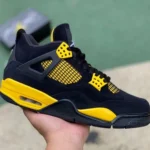 Air Jordan 4 Retro Thunder Black Yellow LJR Edition DH6927-017