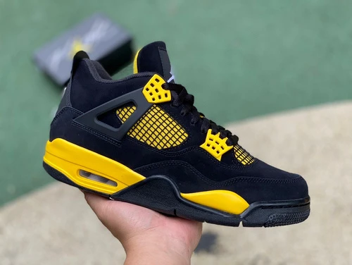 Air Jordan 4 Retro Thunder Black Yellow LJR Edition DH6927-017