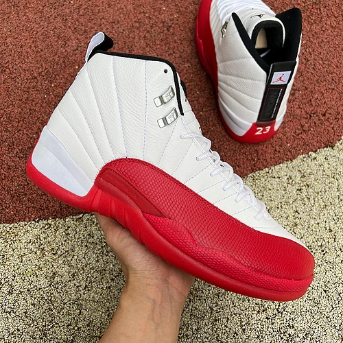 Air Jordan 12 Cherry White Red Sneakers CT8013-116