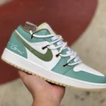 Air Jordan 1 Low CNY White Green Sneakers FD9906-131