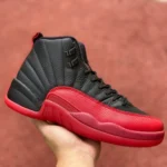 Air Jordan 12 Flu Game Black Red Sneakers 130690-002