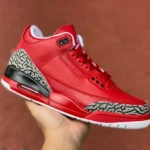 Air Jordan 3 Retro Grateful Red Cracked Leather