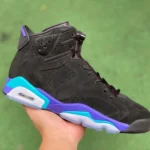 Air Jordan AJ6 Aqua High Black Purple Cut Piece Edition CT8529-004