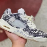 Air Jordan AJ5 Coconut Milk Graffiti Retro Sneakers DA8016-100