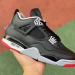 Air Jordan 4 Retro Bred Reimagined Black Red Leather FV5029-006