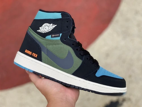 Air Jordan 1 Element GORE-TEX Black Green Blue High-Top Sneaker DB2889-003