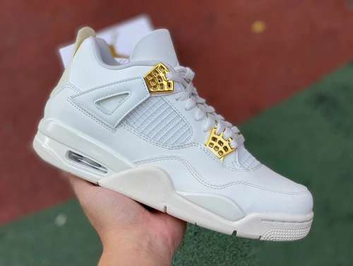 Air Jordan 4 Retro Metallic Gold White AQ9129-170