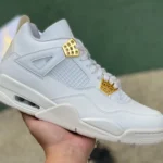 Air Jordan 4 Retro Metallic Gold White AQ9129-170  S2 Edition