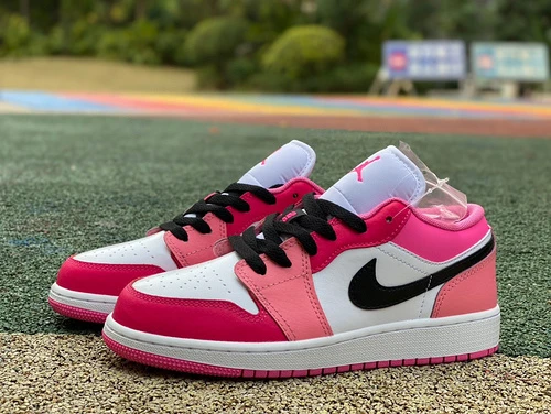 Air Jordan 1 Low Red Pink Women's Low-Top Basketball Sneaker 553560-162