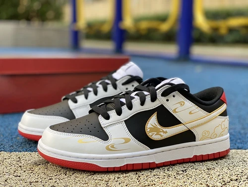 Nike Dunk Low Year of the Dragon Black Gold Custom