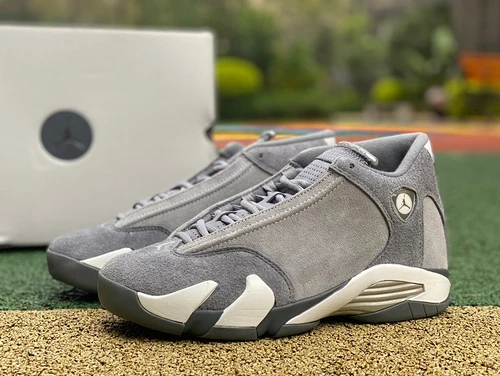 Air Jordan 14 Flint Grey Grey Suede Sneakers FJ3460-012